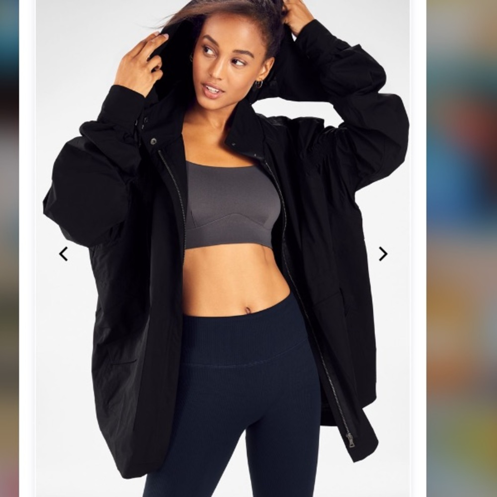 FABLETICS Black Oversized Giana Jacket with Hood S